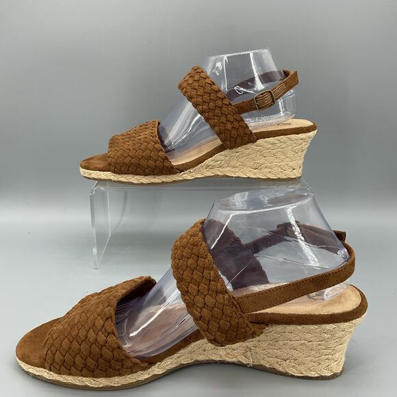 NEW Bella Vita Women’s Mariela Espadrille Wedge Sandals Brown Size 11W - Picture 2 of 10